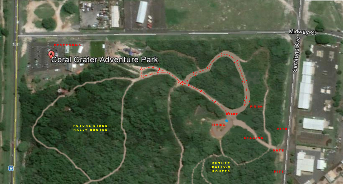 Coral Crater Rally-X Track Aerial View